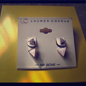 Lauren Conrad stud earrings with ear jacket!